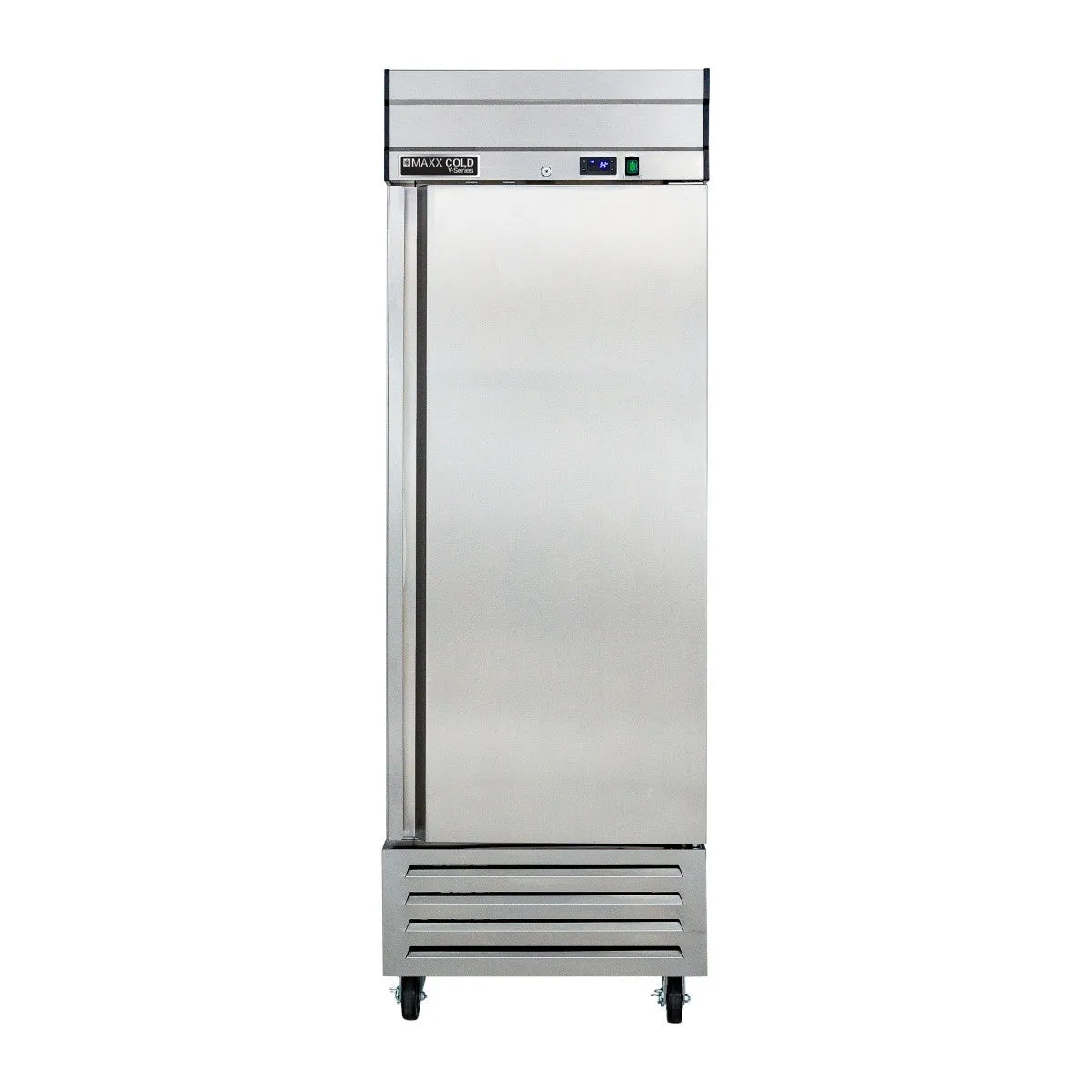 Maxx Cold - MVR-23FDHC V-Series 1 Door Reach-In Refrigerator. Bottom Mount. in Stainless Steel