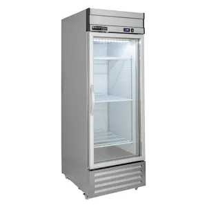 Maxx Cold - MVR-23GDHC V-Series 1 Glass Door Reach-In Refrigerator. Bottom Mount. in Stainless Steel