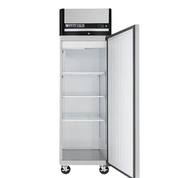 Maxx Cold - MXCR-23FDHC Single Door Reach-In Refrigerator. Top Mount. 23 cu. ft.. Energy Star. in Stainless Steel