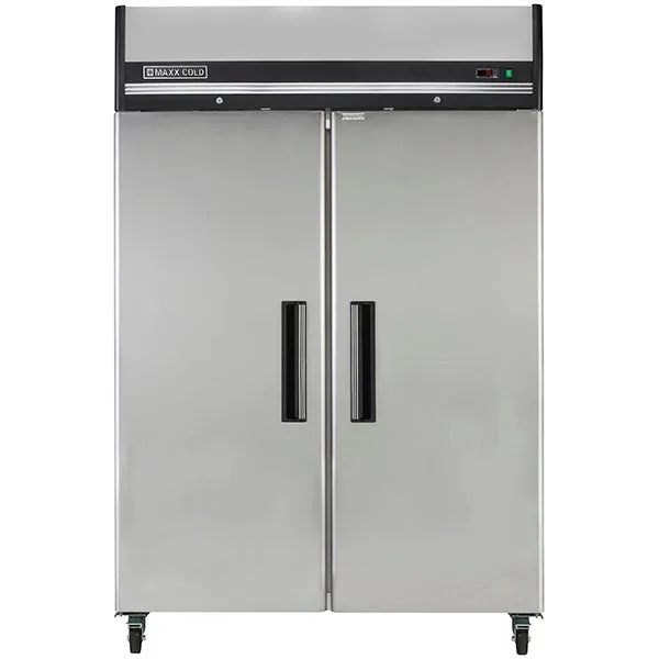 Maxx Cold - MXCR-49FDHC Double Door Reach-In Refrigerator. Top Mount. 49 cu. ft.. Energy Star. in Stainless Steel