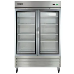 Maxx Cold - MXCR-49GDHC Double Glass Door Reach-In Refrigerator. Bottom Mount. 49 cu. ft.. in Stainless Steel