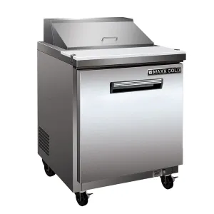Maxx Cold - MXCR29SHC One-Door Refrigerated Sandwich and Salad Prep Station. 7 cu. ft.. in Stainless Steel