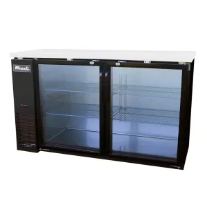 Migali - C-BB60G-HC. Commercial 60 2 Door Back Bar Refrigerator 15.8cu.ft.