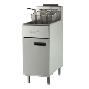 Migali - C-F50-LP. Commercial 50Lbs Deep Fryer 4 Burners 1 Fry Pot Liquid Propane BTU120000
