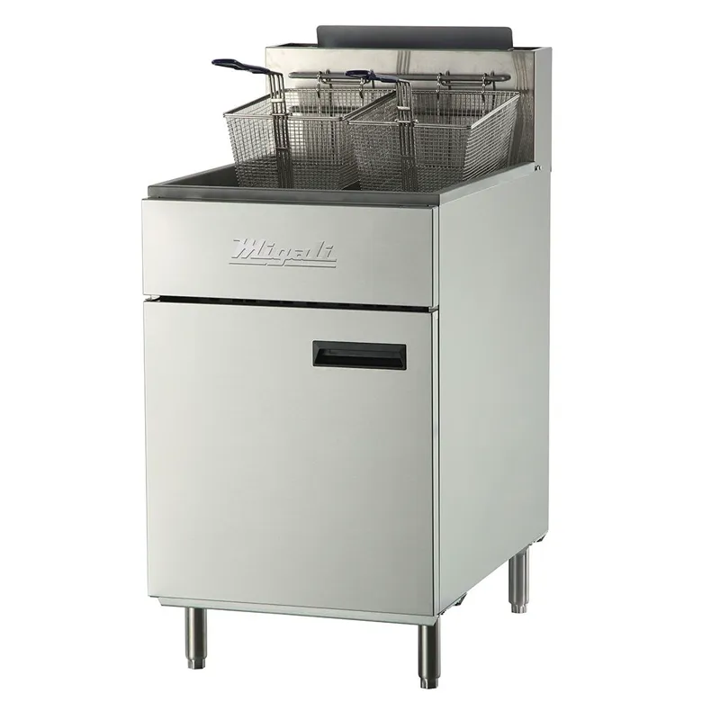 Migali - C-F75-LP. Commercial 75 Pound Liquid Propane Fryer BTU150000