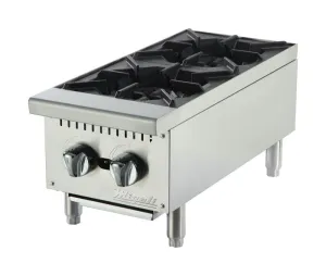 Migali - C-HP-2-12. Commercial 12 Hot Plate 2 Burner BTU50000