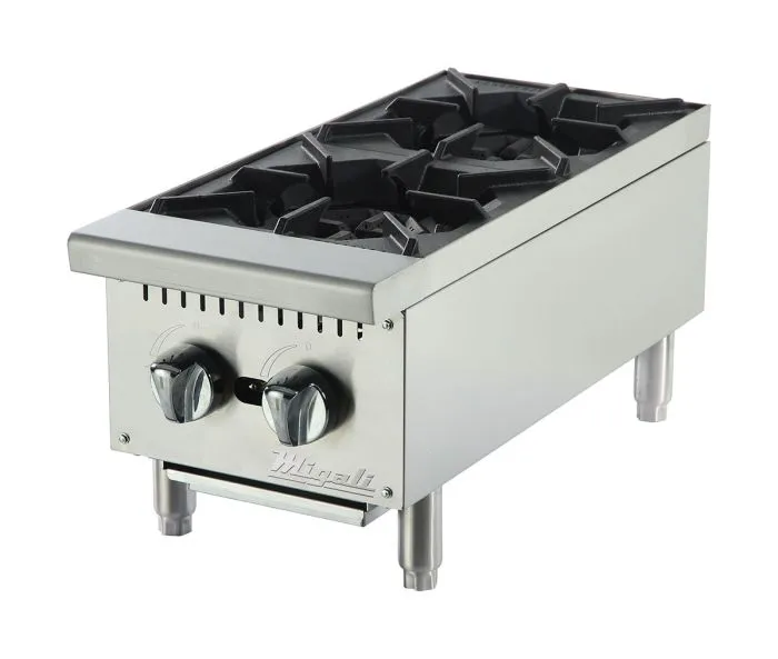 Migali - C-HP-2-12. Commercial 12 Hot Plate 2 Burner BTU50000