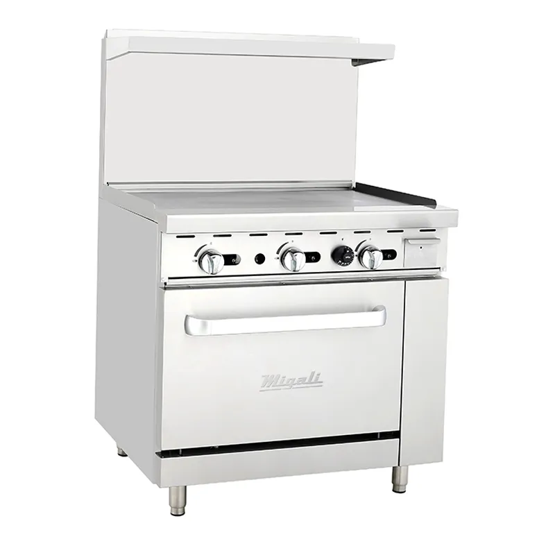 Migali - C-RO-36G-LP. Commercial 36 Oven Range Griddle Liquid Propane BTU102000