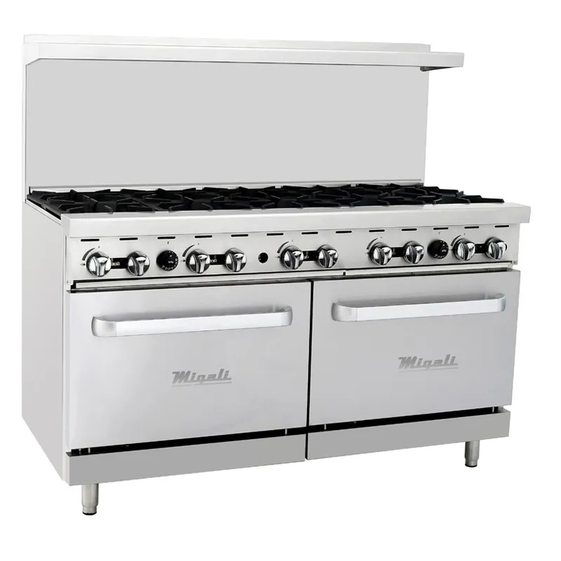 Migali - C-RO10B-LP. Commercial 60Oven Range 10 Burner Liquid Propane BTU285000