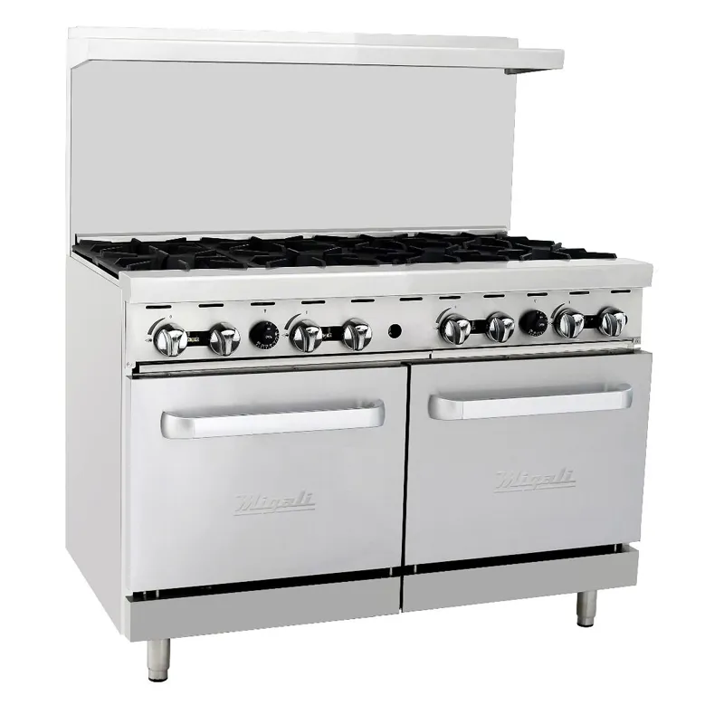 Migali - C-RO8B-NG. Commercial 48 Oven Range 8 Burner Natural Gas BTU227000