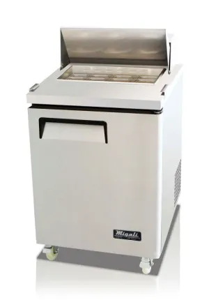Migali - C-SP27-8-HC. 27 8 Pan Sandwich Salad Food Prep Table 6.5 cu. ft.