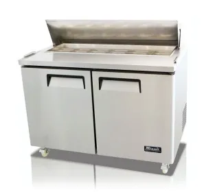 Migali - C-SP48-12-HC. Commercial 48 12 Pans Salad Sandwich Food Prep Table Refrigerator 12 cu. ft.