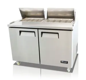 Migali - C-SP60-24BT-HC. 60 24 Pans Salad Sandwich Food Prep Table Refrigerator Big Top 18.2 cu. ft.