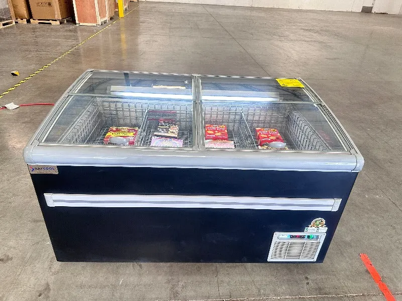 NAFCOOL - ZCD-L190. 68'' Glass Top Display Island Freezer