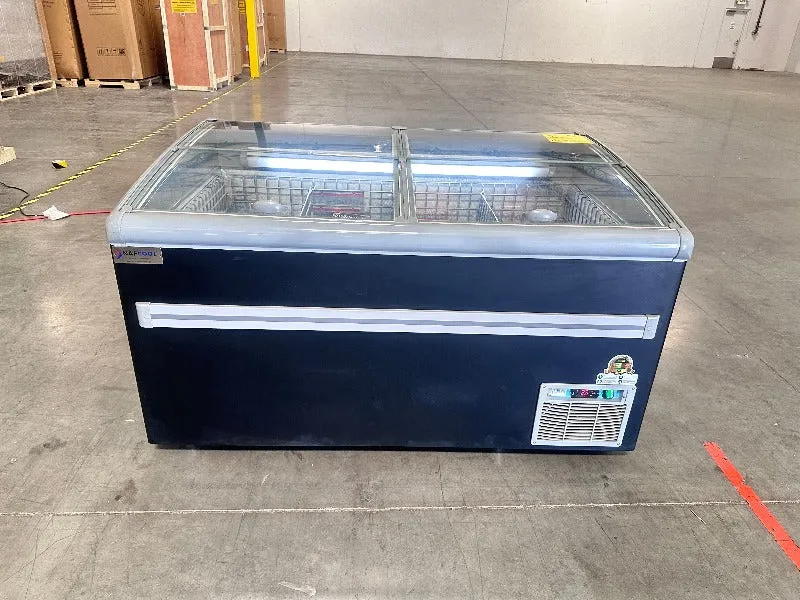 NAFCOOL - ZCD-L190. 68'' Glass Top Display Island Freezer