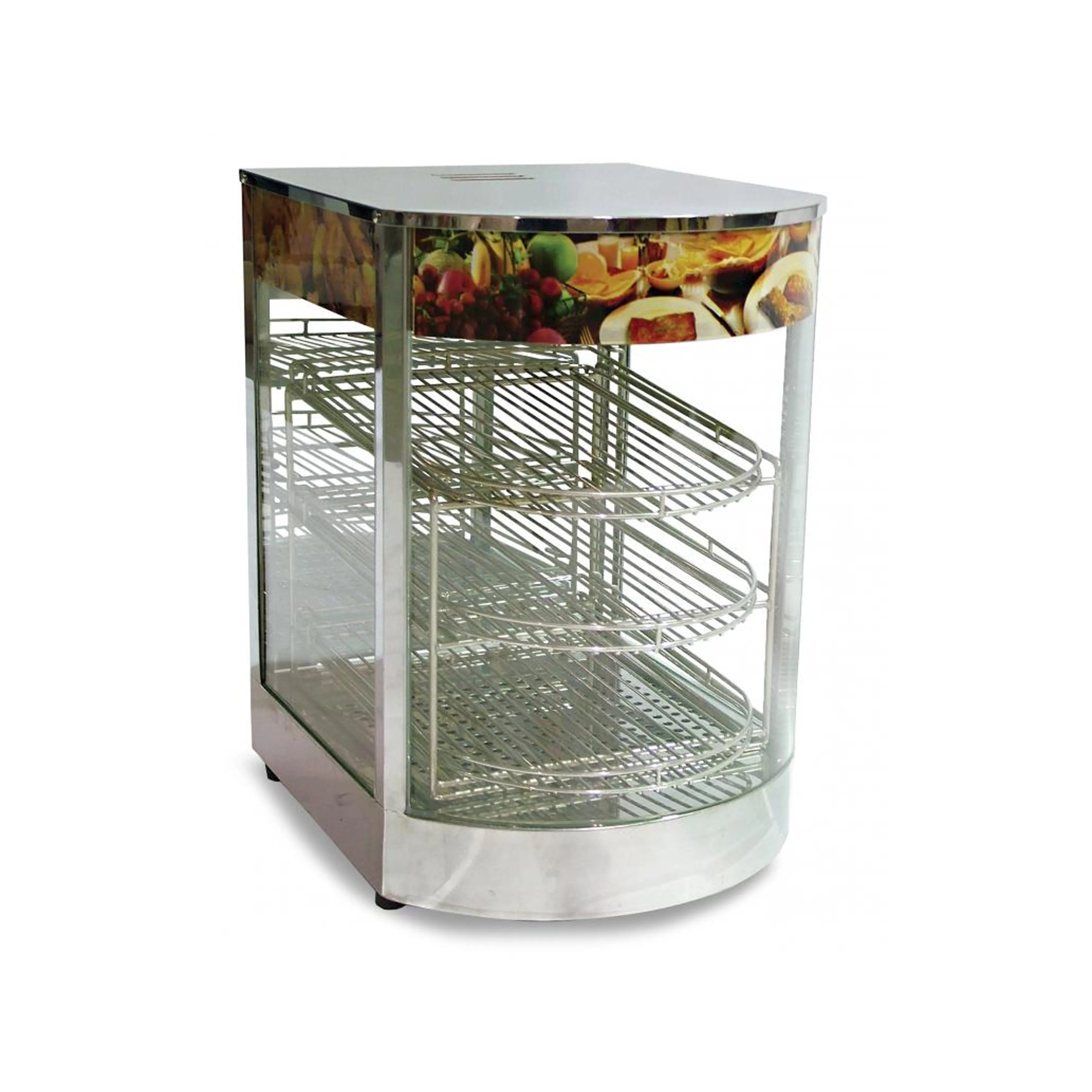 Omcan - 21829. Commercial 14 Curved Glass Countertop Display Warmer