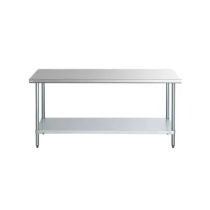 Omcan - 26044. Commercial 24 x 84 Stainless Steel Kitchen Work Table 1400lbs Heavy Duty
