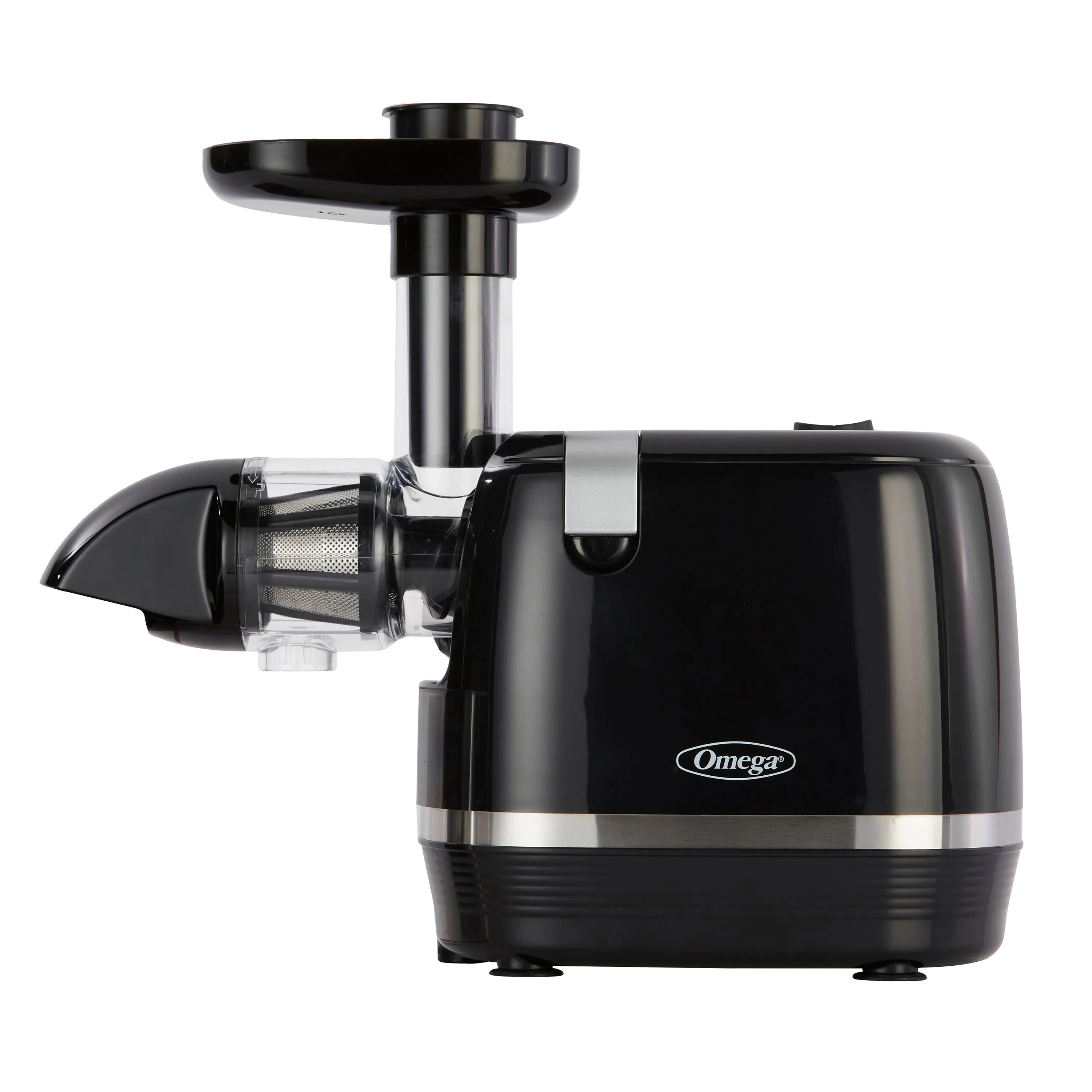 Omega - H3000R. Omega Cold Press 365 Compact Masticating Horizontal Juicer. 150W Low-Speed 3-Stage Auger. in Black