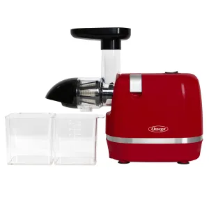 Omega - H3000RED. Omega Cold Press 365 Compact Masticating Horizontal Juicer. 150W Low-Speed 3-Stage Auger. in Red