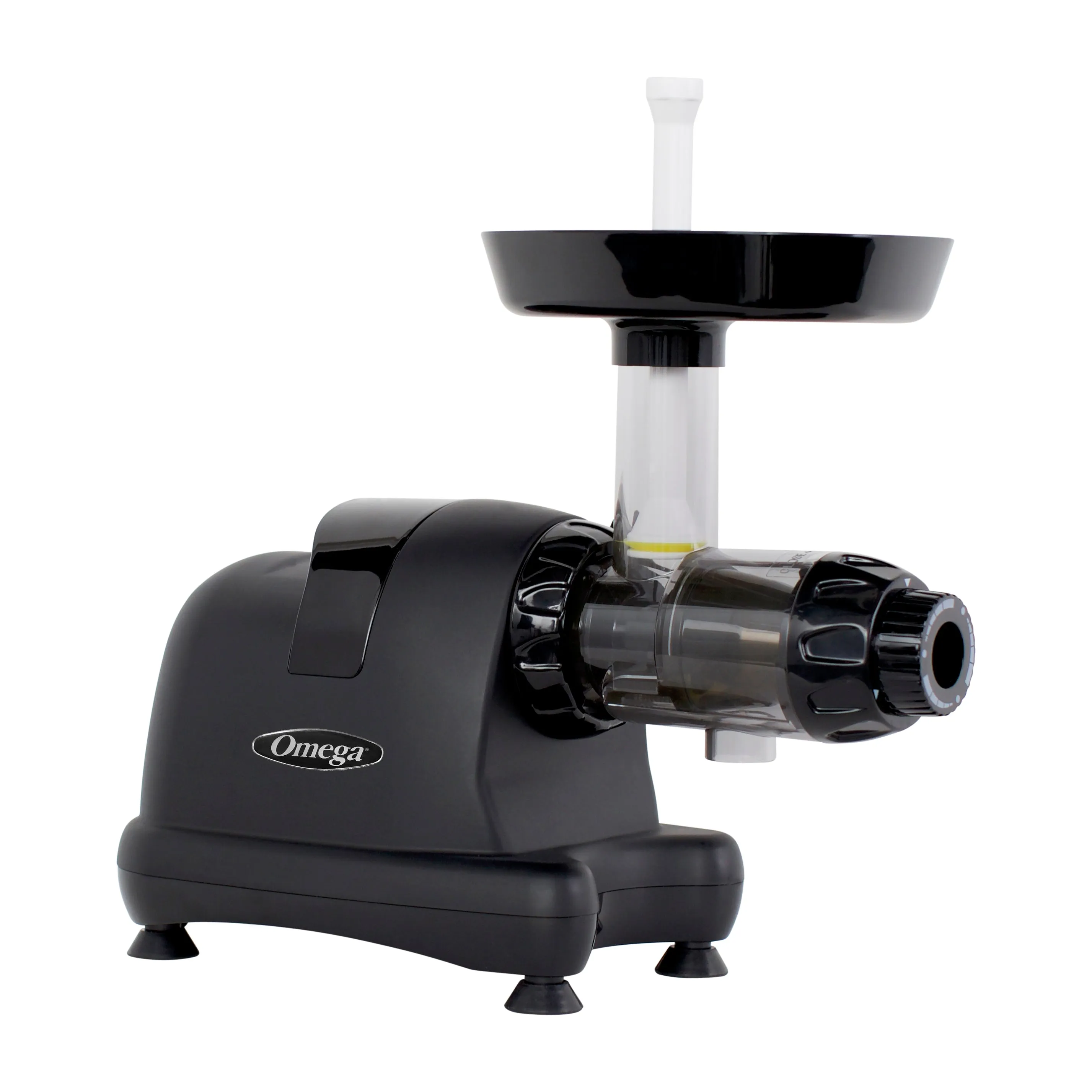 Omega - J8006HDBLK. Omega Ultimate Juicer and Nutrition System. Low-Speed Horizontal Juicer. in Matte Black
