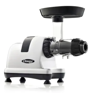 Omega - J8006HDS. Omega Ultimate Juicer and Nutrition System. Low-Speed Horizontal Juicer. in Silver
