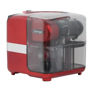Omega - JCUBE500RD. Omega Cold Press 365 Masticating Slow Juicer and Nutrition System with On-Board Storage. in Red