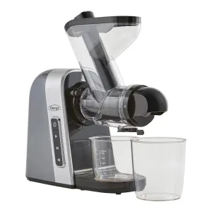 Omega - MM400GY13. Omega Medical Medium 200W Gray BPA Free Slow Masticating Juicer with Wide Mouth Chute for Less Prep