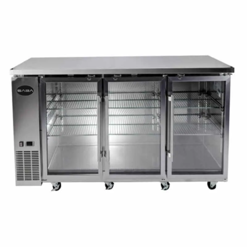 Saba - SBB-24-72GSS Commercial 72 Back Bar Refrigerator Cooler