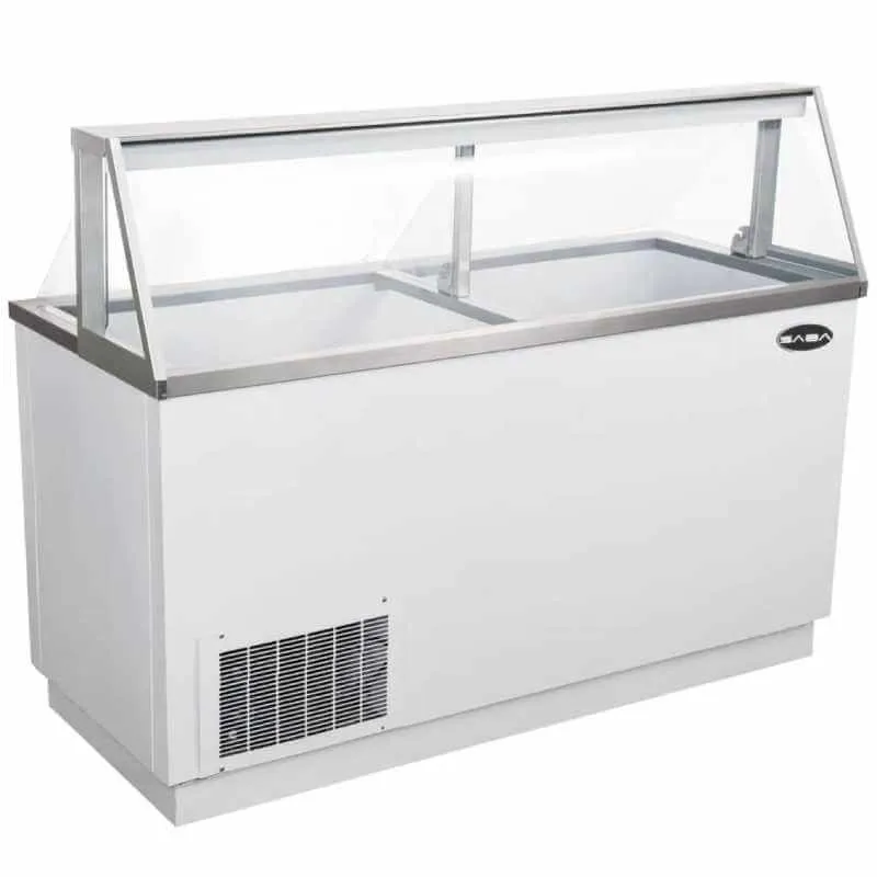 Saba - SDC-66. Commercial 66 Glass Door Ice Cream Dipping Chest Freezer Display