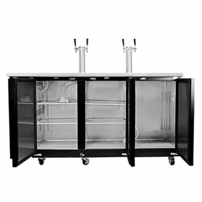 Saba - SDD-24-72 Commercial 72 Beer Dispenser Refrigerator with (2) Double Tap