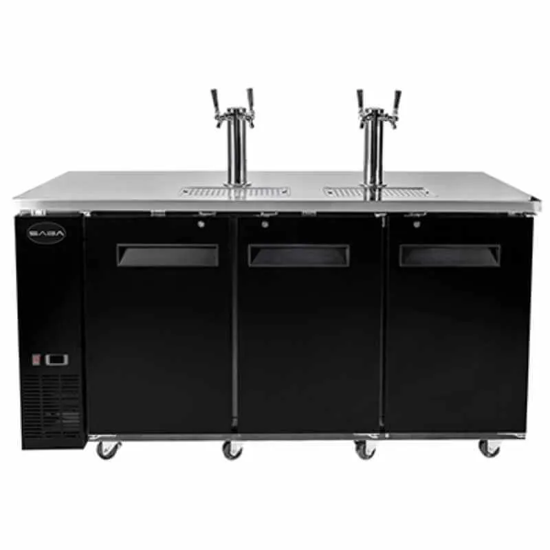 Saba - SDD-24-72 Commercial 72 Beer Dispenser Refrigerator with (2) Double Tap