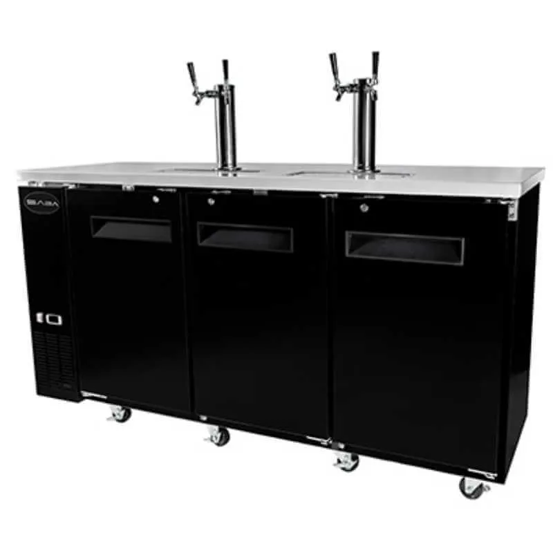 Saba - SDD-24-72 Commercial 72 Beer Dispenser Refrigerator with (2) Double Tap
