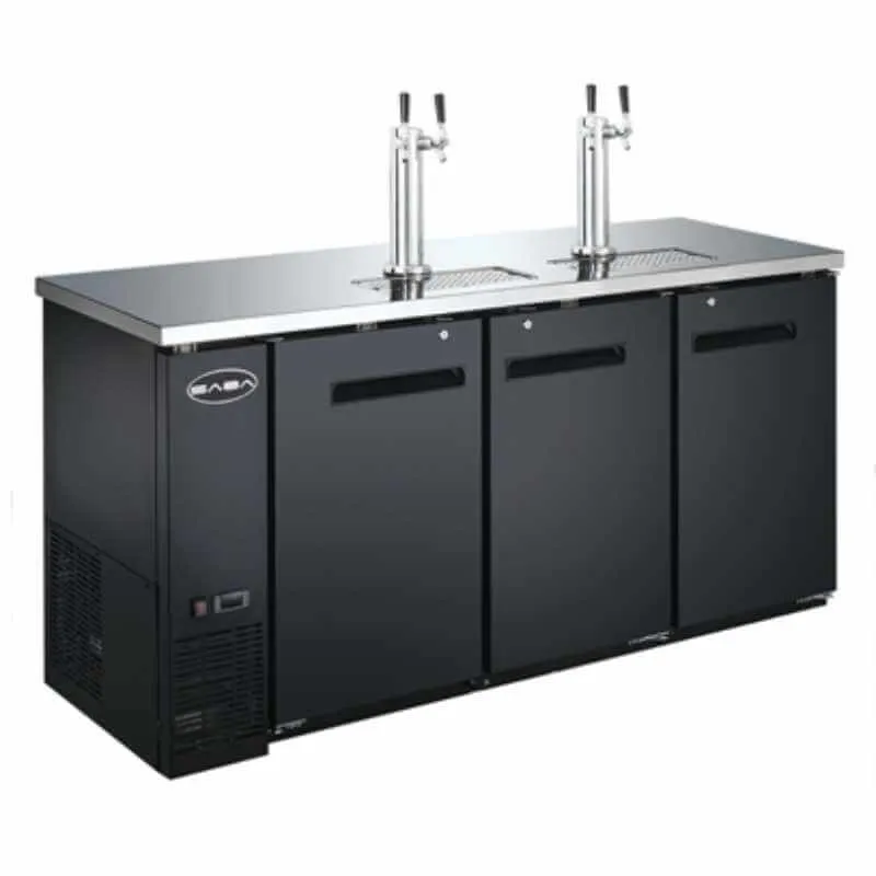Saba - SDD-24-72 Commercial 72 Beer Dispenser Refrigerator with (2) Double Tap