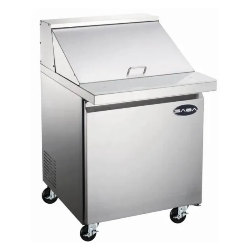 Saba - SPS-27-12M Commercial 27 12 Pan Salad Sandwich Food Prep Table Refrigerator