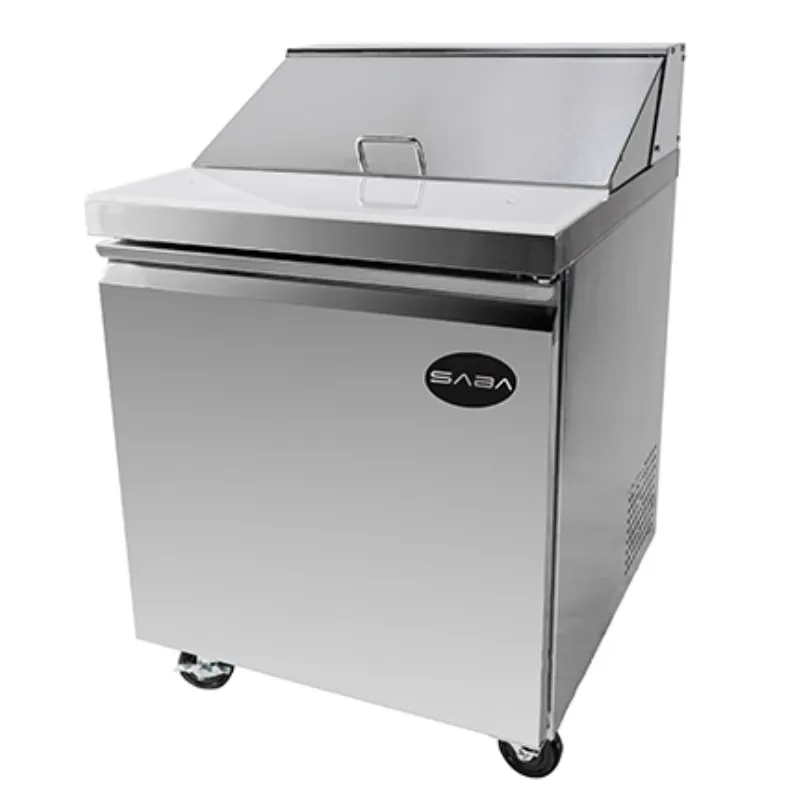Saba - SPS-27-8 Commercial 27 8 Pan Salad Sandwich Food Prep Table Refrigerator