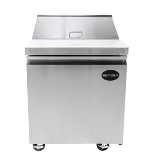Saba - SPS-27-8 Commercial 27 8 Pan Salad Sandwich Food Prep Table Refrigerator