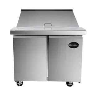 Saba - SPS-36-15M Commercial 36 15 Pan Salad Sandwich Food Prep Table Refrigerator