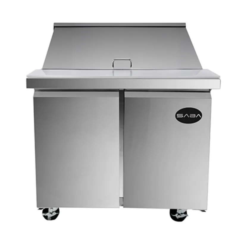 Saba - SPS-36-15M Commercial 36 15 Pan Salad Sandwich Food Prep Table Refrigerator