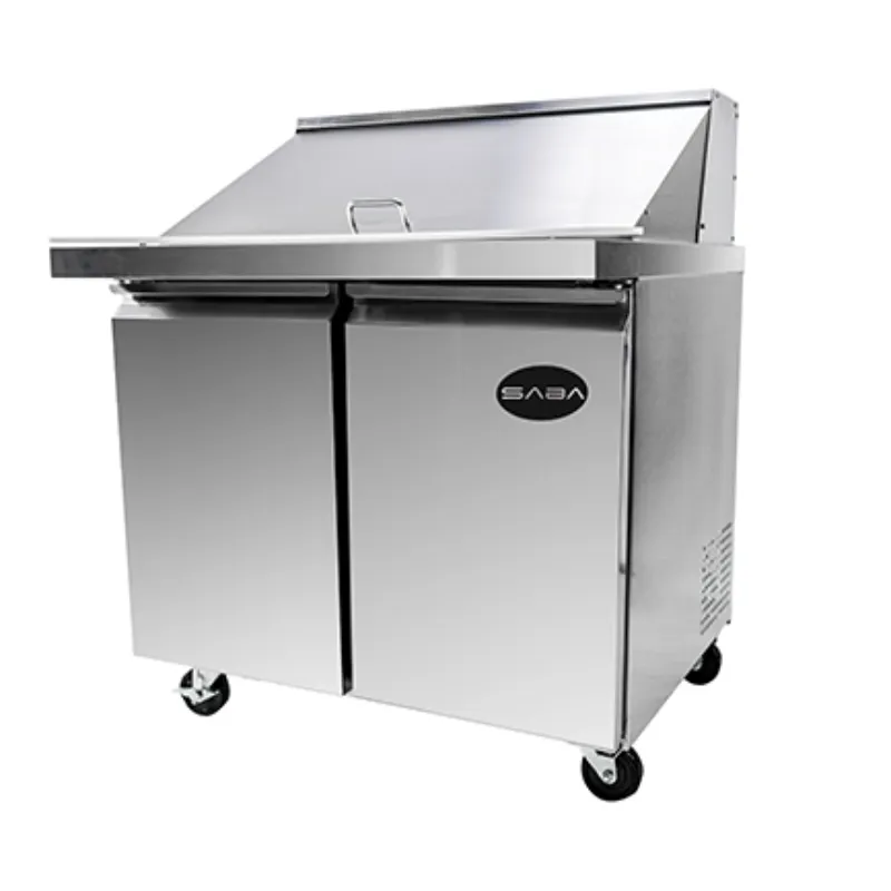 Saba - SPS-36-15M Commercial 36 15 Pan Salad Sandwich Food Prep Table Refrigerator