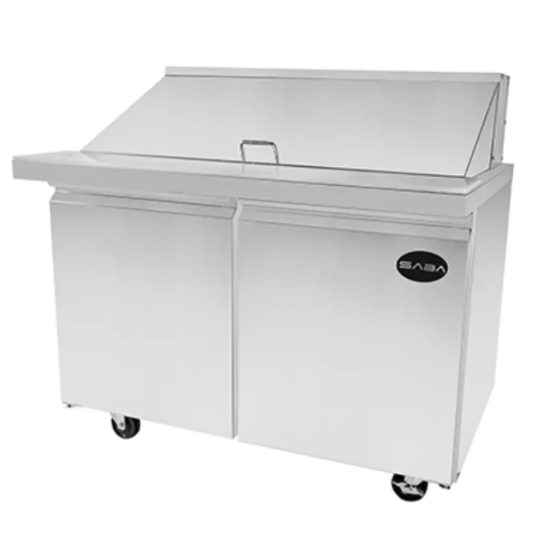 Saba - SPS-48-12 Commercial 48 12 Pan Salad Sandwich Food Prep Table Refrigerator