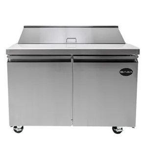 Saba - SPS-48-12 Commercial 48 12 Pan Salad Sandwich Food Prep Table Refrigerator