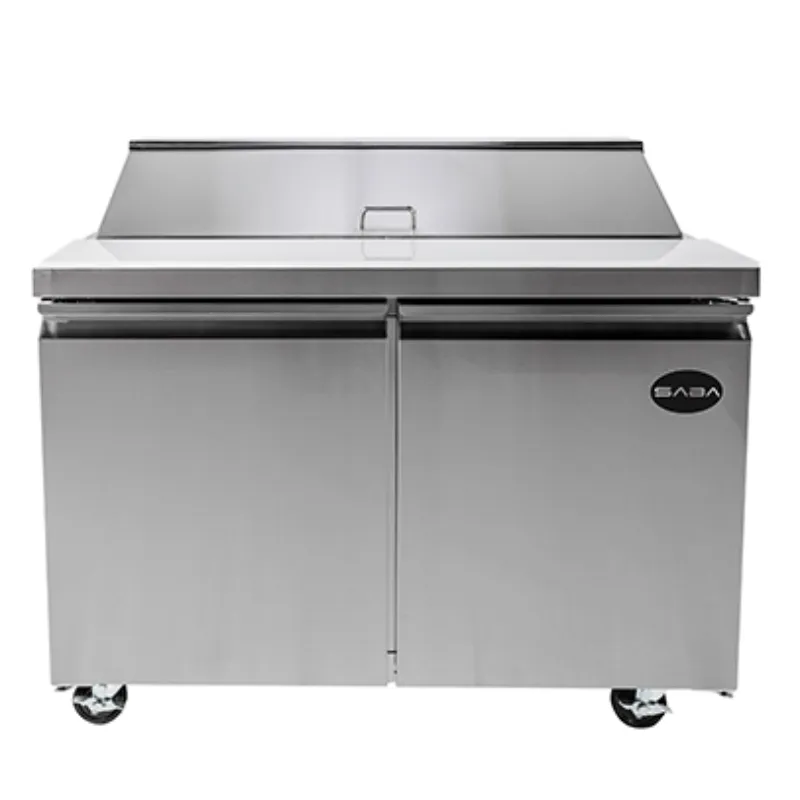 Saba - SPS-48-12 Commercial 48 12 Pan Salad Sandwich Food Prep Table Refrigerator