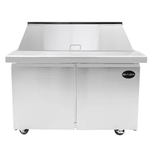 Saba - SPS-48-18M Commercial 48 18 Pan Salad Sandwich Food Prep Table Refrigerator