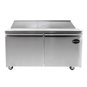 Saba - SPS-60-16 Commercial 60 16 Pan Salad Sandwich Food Prep Table Refrigerator
