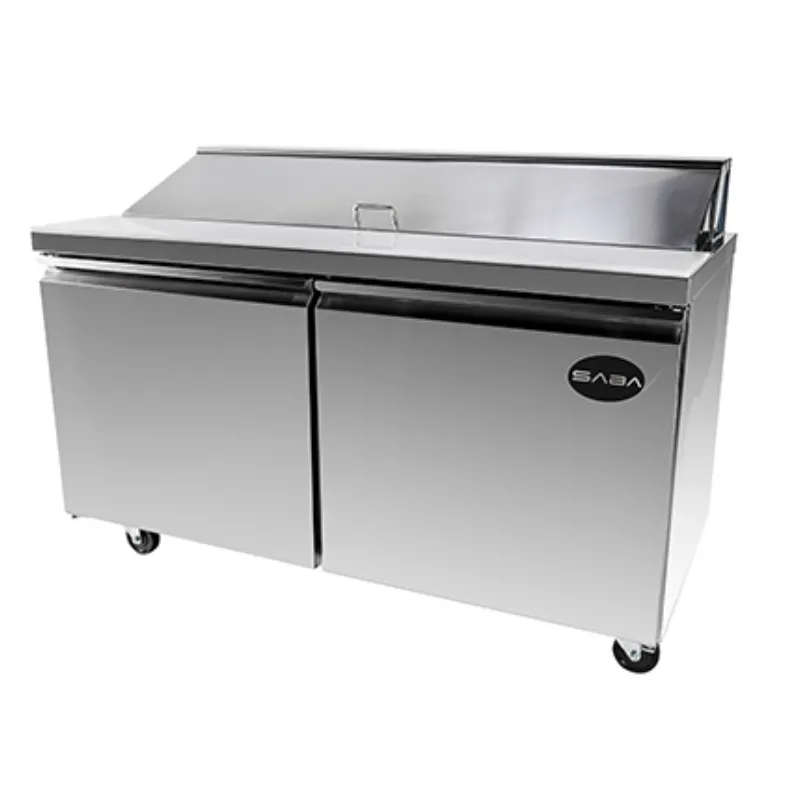 Saba - SPS-60-16 Commercial 60 16 Pan Salad Sandwich Food Prep Table Refrigerator