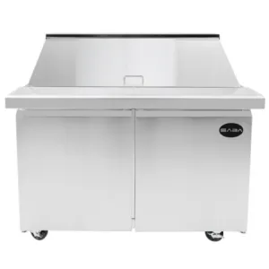 Saba - SPS-60-24M Commercial 60 24 Pan Salad Sandwich Food Prep Table Refrigerator