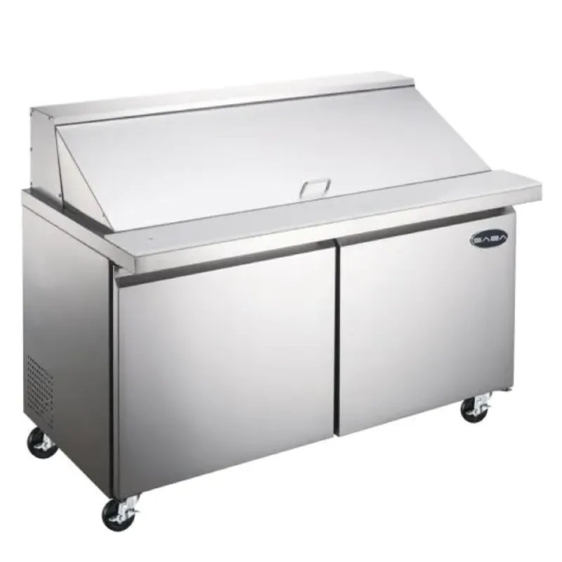 Saba - SPS-60-24M Commercial 60 24 Pan Salad Sandwich Food Prep Table Refrigerator