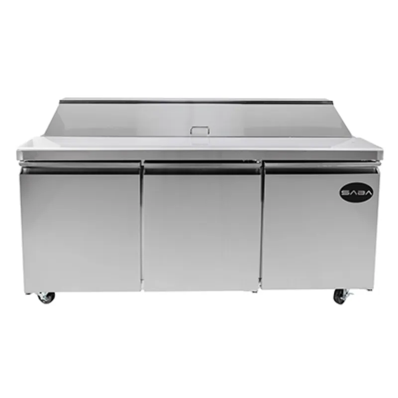 Saba - SPS-72-18 Commercial 70 18 Pan Salad Sandwich Food Prep Table Refrigerator