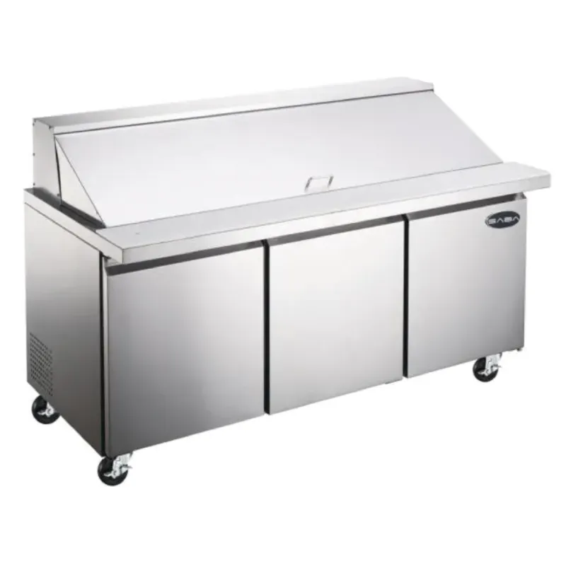 Saba - SPS-72-30M 70 Commercial 30 Pan Salad Sandwich Food Prep Table Refrigerator