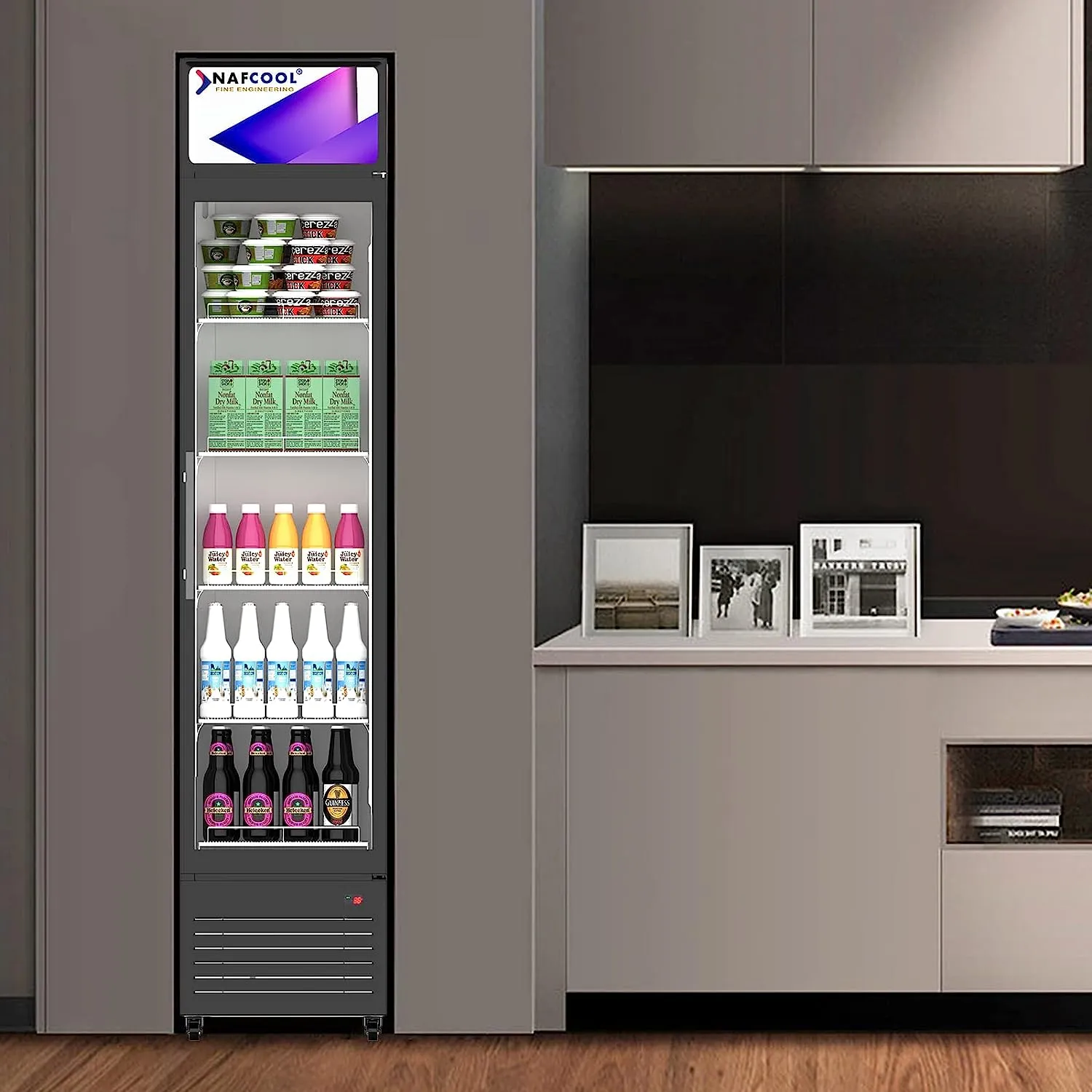SDGR15'' SLIM GLASS DOOR DISPLAY 15 Merchandiser Refrigerator